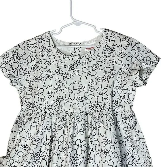 ‎Hanna Andersson black and white flower print dress size 8 - Picture 2 of 9
